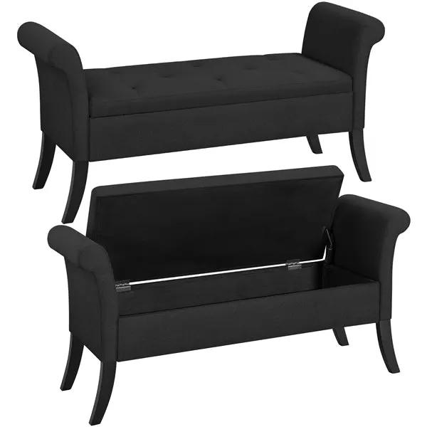 Yaheetech Modern Fabric Tufted Storage Bench Ottoman Modern Fabric Tufted Storage Bench Ottoman