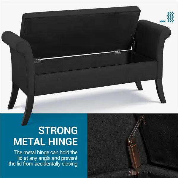 Yaheetech Modern Fabric Tufted Storage Bench Ottoman Modern Fabric Tufted Storage Bench Ottoman