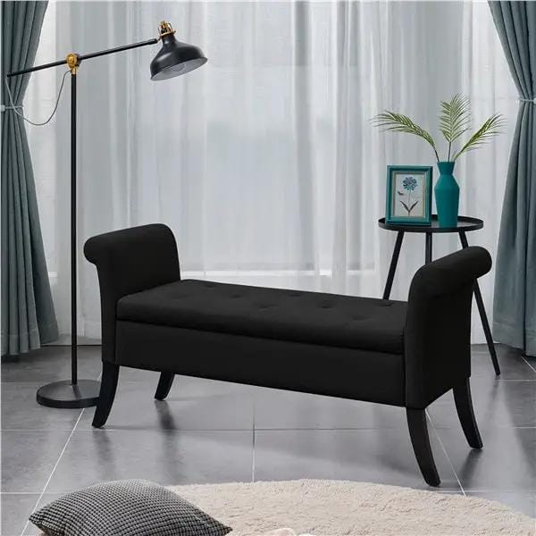 Yaheetech Modern Fabric Tufted Storage Bench Ottoman Modern Fabric Tufted Storage Bench Ottoman