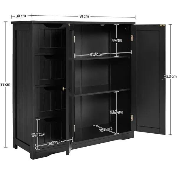 Furniture Organizer Bathroom Floor Cabinet Side Storage Cabinet – view 4