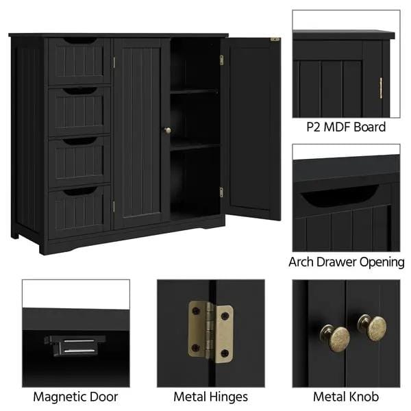 Furniture Organizer Bathroom Floor Cabinet Side Storage Cabinet – view 7