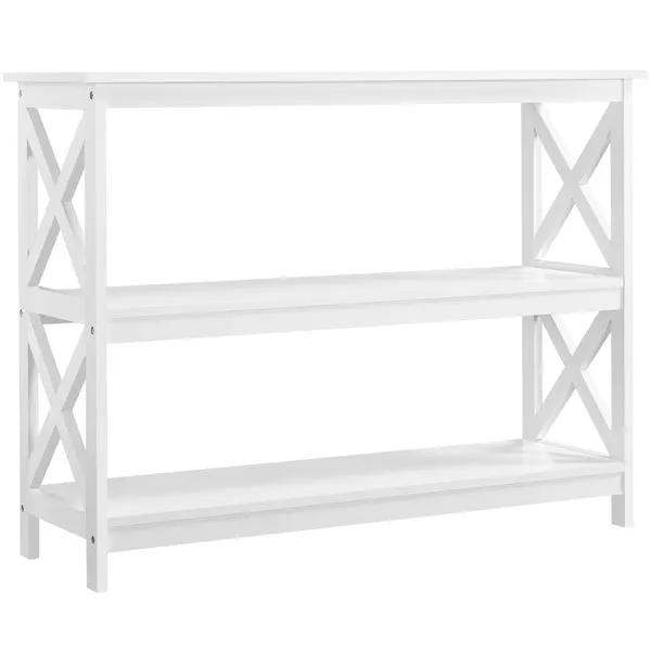 Yaheetech 3-Tier Wooden Console Table Sofa Side Table Entryway Table 3-Tier Wooden Console Table Sofa Side Table Entryway Table