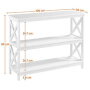 Yaheetech 3-Tier Wooden Console Table Sofa Side Table Entryway Table 3-Tier Wooden Console Table Sofa Side Table Entryway Table