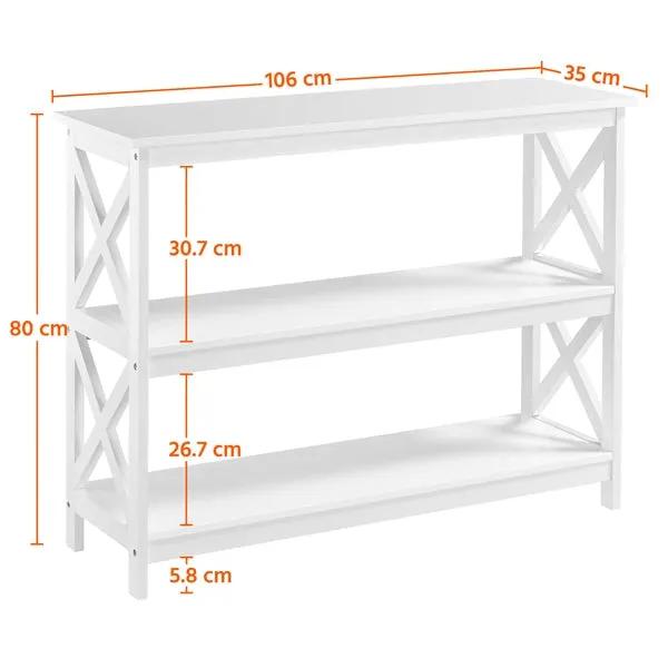 Yaheetech 3-Tier Wooden Console Table Sofa Side Table Entryway Table 3-Tier Wooden Console Table Sofa Side Table Entryway Table