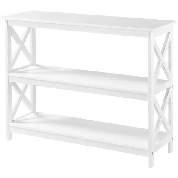 Yaheetech 3-Tier Wooden Console Table Sofa Side Table Entryway Table 3-Tier Wooden Console Table Sofa Side Table Entryway Table