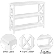 Yaheetech 3-Tier Wooden Console Table Sofa Side Table Entryway Table 3-Tier Wooden Console Table Sofa Side Table Entryway Table