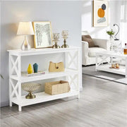 Yaheetech 3-Tier Wooden Console Table Sofa Side Table Entryway Table 3-Tier Wooden Console Table Sofa Side Table Entryway Table
