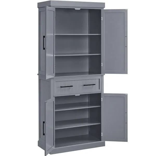 Yaheetech Tall Pantry Cupboard Freestanding Storage Cabinet Kitchen Pantry Tall Pantry Cupboard Freestanding Storage Cabinet Kitchen Pantry