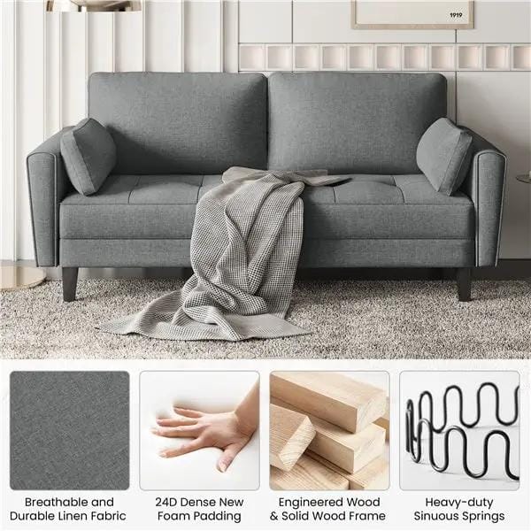 Yaheetech 1x 2-seater sofa and 2x suited oversized armchair Sofa Set 1x 2-seater sofa and 2x suited oversized armchair Sofa Set