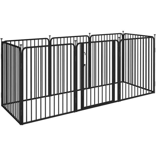 Yaheetech 8 Panels Puppy Playpen Metal Pet Fence with Door Round Tube for Pet Pen 8 Panels Puppy Playpen Metal Pet Fence with Door Round Tube for Pet Pen