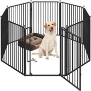 Yaheetech 8 Panels Puppy Playpen Metal Pet Fence with Door Round Tube for Pet Pen 8 Panels Puppy Playpen Metal Pet Fence with Door Round Tube for Pet Pen