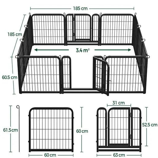 Yaheetech 24 Panels Steel Dog Playpen Dog Pen Pet Fence Dog Cat Exercise Barrier 24 Panels Steel Dog Playpen Dog Pen Pet Fence Dog Cat Exercise Barrier