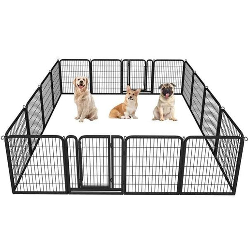 Yaheetech 16 Panels Heavy Duty Dog Pen Playpen Dog Fence 16 Panels Heavy Duty Dog Pen Playpen Dog Fence