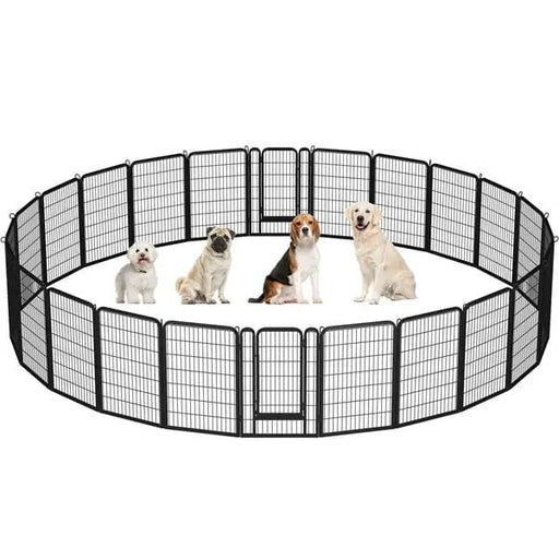 Yaheetech 24 Panels 100cm Heavy Duty Dog Pen Pet Playpen Dog Fence 24 Panels 100cm Heavy Duty Dog Pen Pet Playpen Dog Fence