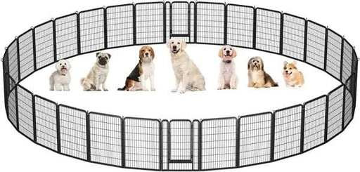 32 Panels Metal Pet Playpen Dog Pen PlayPen Pet Fence by Yaheetech