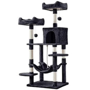59″ Tall Multilevel Cat Tree with Condo & Plush Perch & Scratching Post – view 1