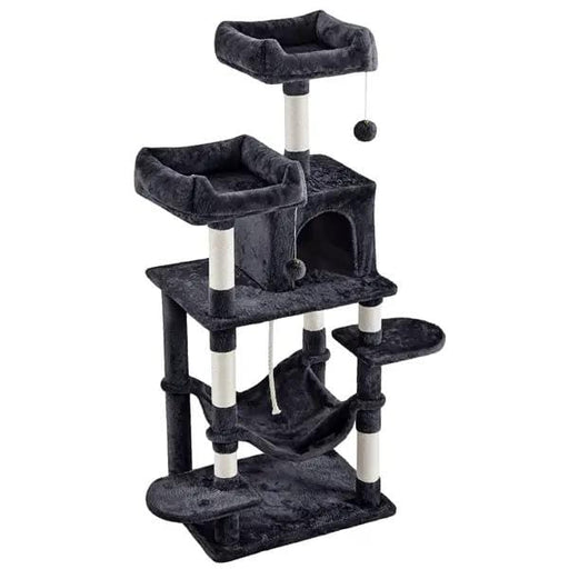 59″ Tall Multilevel Cat Tree with Condo & Plush Perch & Scratching Post – view 2