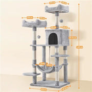 Yaheetech Multilevel Cat Tree Cat Tower Cat Scrathing Posts With Hammock Multilevel Cat Tree Cat Tower Cat Scrathing Posts With Hammock