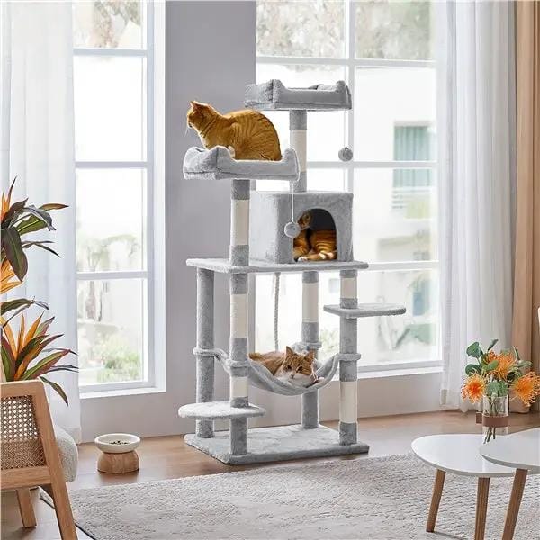 Yaheetech Multilevel Cat Tree Cat Tower Cat Scrathing Posts With Hammock Multilevel Cat Tree Cat Tower Cat Scrathing Posts With Hammock