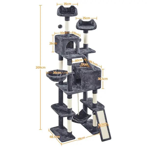 Yaheetech 209cm H Cat Tree, Large Cat Tower, Multilevel Cat Tree 209cm H Cat Tree, Large Cat Tower, Multilevel Cat Tree