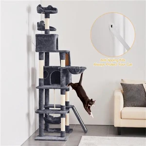 Yaheetech 209cm H Cat Tree, Large Cat Tower, Multilevel Cat Tree 209cm H Cat Tree, Large Cat Tower, Multilevel Cat Tree