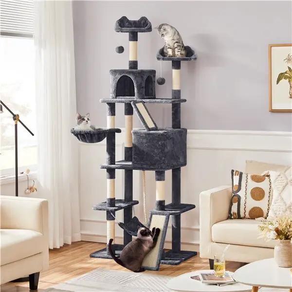 Yaheetech 209cm H Cat Tree, Large Cat Tower, Multilevel Cat Tree 209cm H Cat Tree, Large Cat Tower, Multilevel Cat Tree