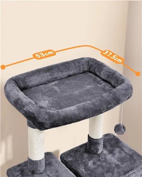 Yaheetech Large Cat Tower with Hammock Scratching Posts Condo Perch Large Cat Tower with Hammock Scratching Posts Condo Perch