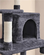 Yaheetech Large Cat Tower with Hammock Scratching Posts Condo Perch Large Cat Tower with Hammock Scratching Posts Condo Perch
