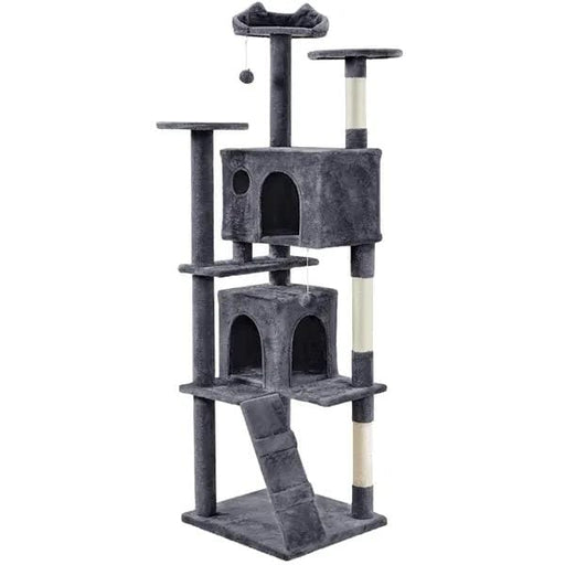 Yaheetech 203cm H Plush Cat Tree Multilevel Indoor Cat Tower 203cm H Plush Cat Tree Multilevel Indoor Cat Tower