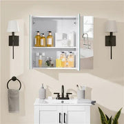 Yaheetech Frameless Mirror Cabinet Bathroom Mirror with Storage Wall-Mounted Storage Cabinet Frameless Mirror Cabinet Bathroom Mirror with Storage Wall-Mounted Storage Cabinet