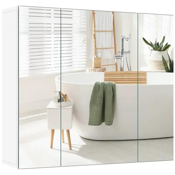 Yaheetech Frameless Mirror Cabinet Bathroom Mirror with Storage Wall-Mounted Storage Cabinet Frameless Mirror Cabinet Bathroom Mirror with Storage Wall-Mounted Storage Cabinet