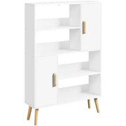 Yaheetech 4-Tier Bookshelf with 2 Storage Cabinets Modern Open Bookcase 4-Tier Bookshelf with 2 Storage Cabinets Modern Open Bookcase