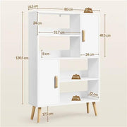 Yaheetech 4-Tier Bookshelf with 2 Storage Cabinets Modern Open Bookcase 4-Tier Bookshelf with 2 Storage Cabinets Modern Open Bookcase