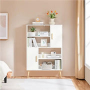 Yaheetech 4-Tier Bookshelf with 2 Storage Cabinets Modern Open Bookcase 4-Tier Bookshelf with 2 Storage Cabinets Modern Open Bookcase
