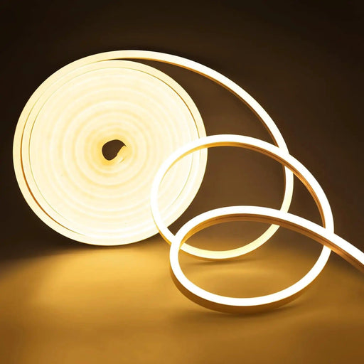 5M Warm White DC 12V Flex LED Strip Neon Rope Light Silicone – view 1