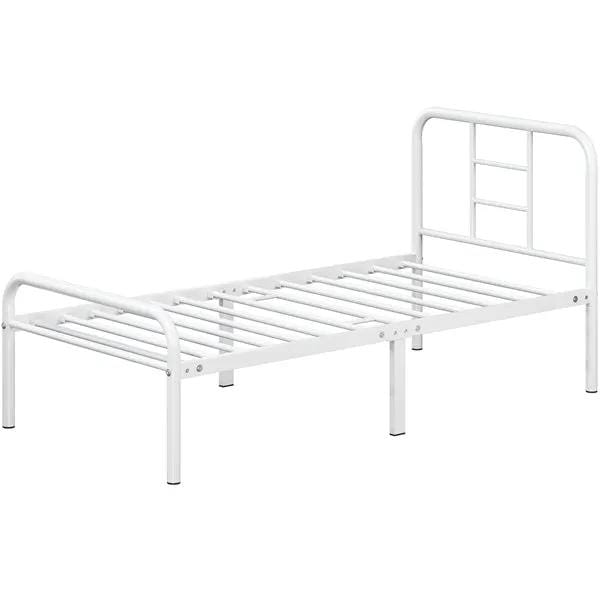 Yaheetech Single Metal Bed Frame with High Headboard Strong Iron Platform Bed Single Metal Bed Frame with High Headboard Strong Iron Platform Bed