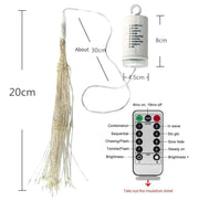 198 LED Hanging Starburst Firework Fairy String Light Lamp Party Xmas Decro – view 2