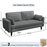 Yaheetech Fabric Upholstered 2-Seater Sofa and Oversized Armchair Set Fabric Upholstered 2-Seater Sofa and Oversized Armchair Set