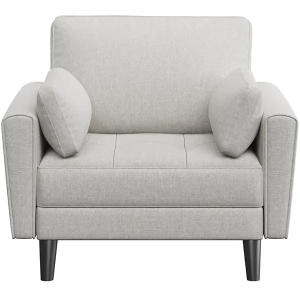 Yaheetech 2-Seater Sofa and Oversized Armchair Set Fabric Upholstered Couch 2-Seater Sofa and Oversized Armchair Set Fabric Upholstered Couch