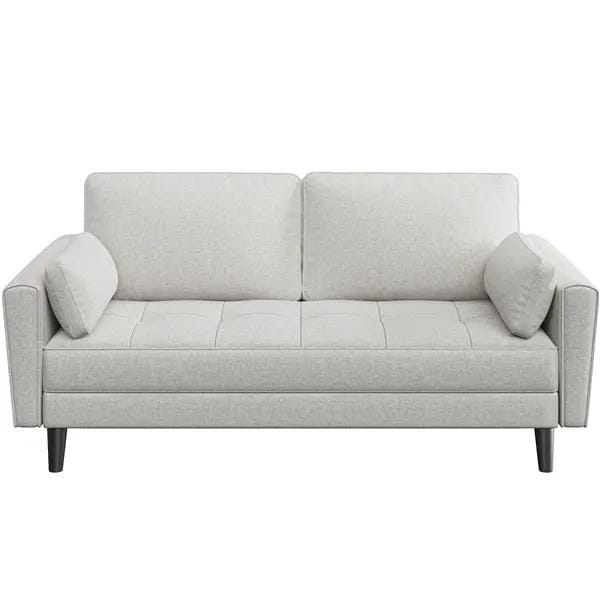 1x 2-seater sofa and 2x suited oversized armchair Sofa Set by Yaheetech