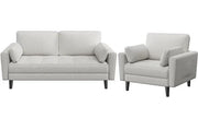 Yaheetech 2-Seater Sofa and Oversized Armchair Set Fabric Upholstered Couch 2-Seater Sofa and Oversized Armchair Set Fabric Upholstered Couch