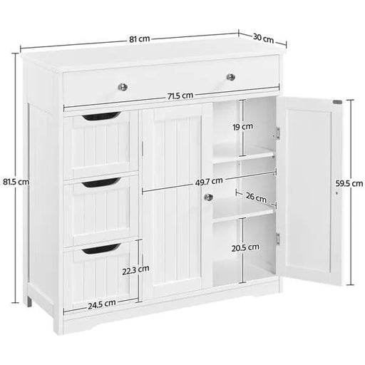 Modern Wooden Bathroom Storage Cabinet Freestanding Floor Cabinet by Yaheetech