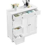 Yaheetech Modern Wooden Bathroom Storage Cabinet Freestanding Floor Cabinet Modern Wooden Bathroom Storage Cabinet Freestanding Floor Cabinet