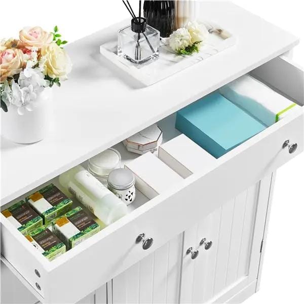 Yaheetech Modern Wooden Bathroom Storage Cabinet Freestanding Floor Cabinet Modern Wooden Bathroom Storage Cabinet Freestanding Floor Cabinet