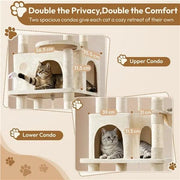 Yaheetech 210cm Multi-Level Cat Tree Cat Tower with 9 Sisal Scratching Posts 210cm Multi-Level Cat Tree Cat Tower with 9 Sisal Scratching Posts