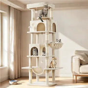 Yaheetech 210cm Multi-Level Cat Tree Cat Tower with 9 Sisal Scratching Posts 210cm Multi-Level Cat Tree Cat Tower with 9 Sisal Scratching Posts