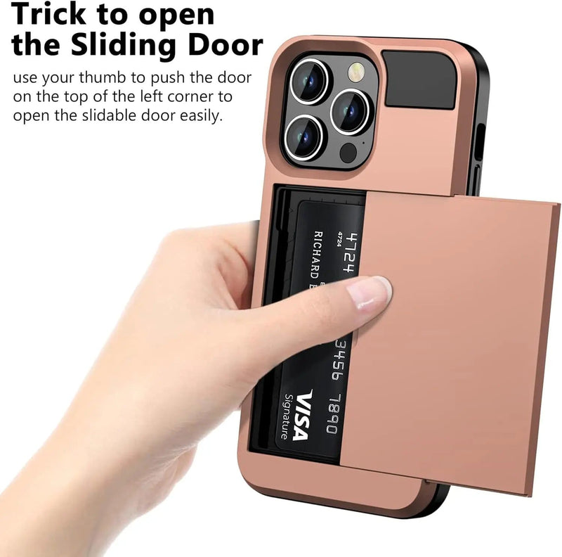 salelink.co.nz Unbranded iPhone 15 Pro Case iPhone 15 Pro Case - Card Holder Drop Protection Screen Protector (...