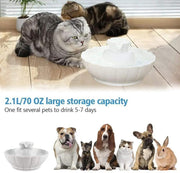iPettie Ceramic Pet Drinking Fountain Water Cat – view 2