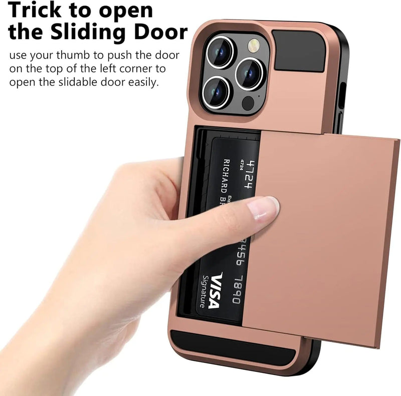 salelink.co.nz Unbranded iPhone 15 Pro Max Case iPhone 15 Pro Max Case - Card Holder Drop Protection Screen Protect...