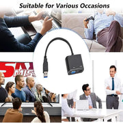 USB to HDMI/ VGA/ 3.5MM Headphone Adapter – view 3